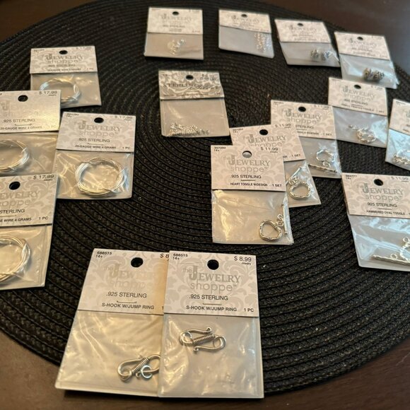 Sterling Silver .925 Jewelry Making Supplies Bundle - Picture 1 of 6